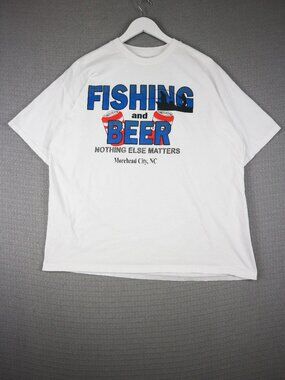 Fishing and Beer Nothing Else Matters Parody Tee Mens XL